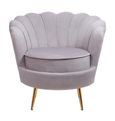 Кресло MAK interior Низкие кресла для дома Дизайнерское кресло ракушка серое Pearl grey арт. 7LV29040-G