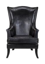 Кресло MAK interior Кожаные кресла Chester black leather арт. KS-957-BGL