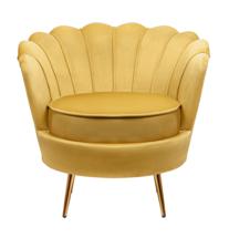 Кресло MAK interior Низкие кресла для дома Дизайнерское кресло ракушка Pearl yellow желтый арт. 7LV29040-YL
