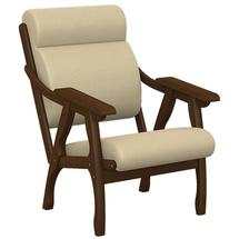 Кресло Мебелик Кресло Вега 10 ткань крем, каркас орех арт. 007744