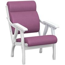 Кресло Мебелик Кресло Вега 10 ткань пурпурный, каркас снег арт. 007745