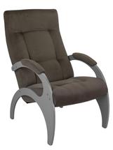Кресло Мебелик Кресло для отдыха Пири, ткань шоколад, каркас серый ясень арт. 008204