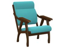 Кресло Мебелик Кресло Вега 10 ткань бирюза, каркас орех арт. 007543