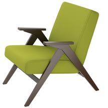 Кресло Мебелик Кресло для отдыха Вест шпон, Ткань Махх 652, каркас Орех антик шпон арт. 008377