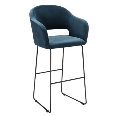 Кресло R-Home Кресло Бар. Oscar Diag blue/Линк арт. 410218160h_Diag blue_черн_БАР