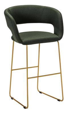 Кресло R-Home Кресло Бар. Hugs тёмно-зеленый/Линк золото арт. 410231132h_Dark_Green_золото_БАР