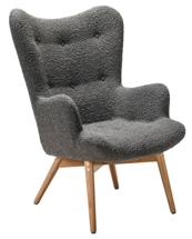 Кресло R-Home Кресло Хайбэк темно-серый/нат.бук арт. 4101060120h_Grey_н.бук