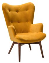 Кресло R-Home Кресло Хайбэк желтый/т.орех арт. 4101060120h_Sun_т.орех