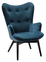 Кресло R-Home Кресло Хайбэк синий/венге арт. 4101060120h_Blue_венге