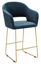 Кресло R-Home Кресло полубар Oscar Diag blue/Линк золото арт. 410118166h_Diagblue_золото_ПБ