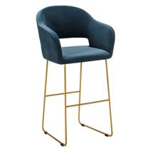 Кресло R-Home Кресло Бар. Oscar Diag blue/Линк золото арт. 410218161h_Diag blue_золото_БАР