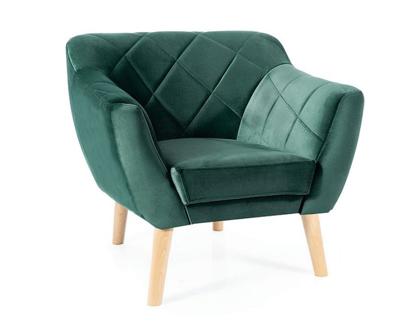 Кресло Signal Кресло Signal KARO 1 VELVET (зеленый/бук) арт. KARO1V78BU