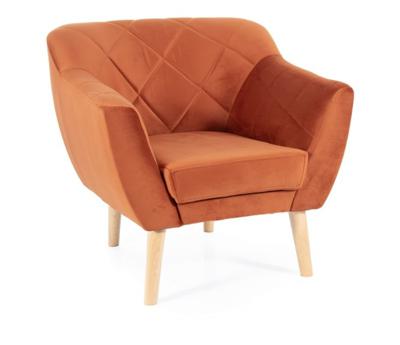 Кресло Signal Кресло Signal KARO 1 VELVET (корица/бук) арт. KARO1V4215BU