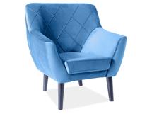 Кресло Signal Кресло SIGNAL KIER 1 VELVET Bluvel86 (темно-синий/венге) арт. KIER1V86W