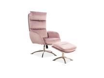 Кресло Signal Комплект Signal MONROE VELVET BLUVEL 52, кресло+подставка для ног (античный розовый) арт. MONROEVRA