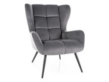 Кресло Signal Кресло Signal LOUIS Velvet 14 (серый/черный) арт. LOUISVCSZ
