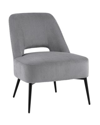 Кресло Stool Group Кресло лаунж Бостон велюр рельефный светло-серый арт. УТ000039985