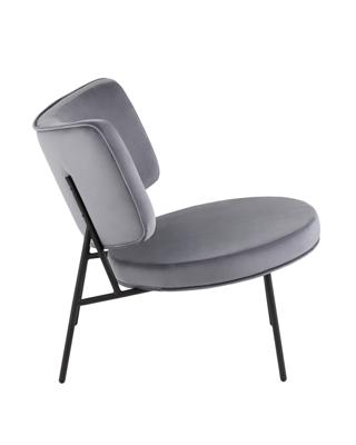 Кресло Stool Group Кресло District Lounge велюр серый арт. УТ000039114