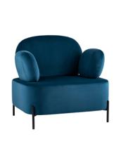 Кресло Stool Group Кресло Кэнди с подлокотниками велюр синий арт. УТ000036650