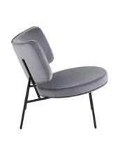 Кресло Stool Group Кресло District Lounge велюр серый арт. УТ000039114