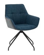 Кресло Stool Group Кресло вращающееся Кимберли рогожка/замша синий арт. УТ000041749