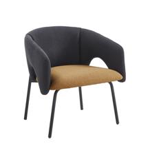 Кресло Stool Group Кресло лаунж Afrida рогожка тёмно-синий горчичный арт. УТ000042091