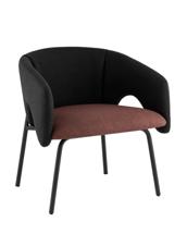 Кресло Stool Group Кресло лаунж Afrida рогожка черный бордо арт. УТ000042092