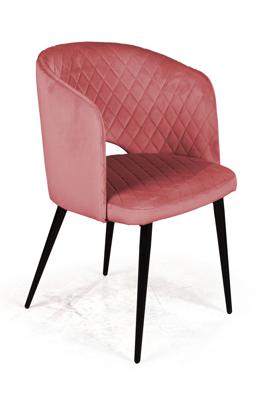 Кресло Top concept Кресло William ромб, бархат пудровый 15/ черный конус арт. 76821