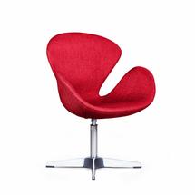 Кресло Top concept Лаунж кресло Swan, рогожка красный арт. 2000000000909