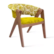 Кресло Top concept Кресло Lars, дуб натуральный, ткань, желтый арт. 20861