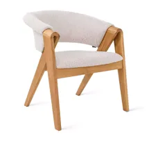 Кресло Top concept Кресло Lars, дуб натуральный, букле, серый арт. 20865
