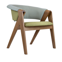 Кресло Top concept Кресло Lars, ясень натуральный, ткань, зеленый арт. 20866
