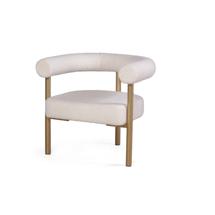 Кресло Top concept Кресло Biggi, букле Turin ivory / опоры золото арт. 23466