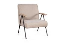 Кресло Top concept Кресло Andy с деревянными подлокотниками, шенилл Shantal beige арт. 23637