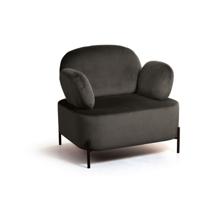 Кресло Top concept Кресло Денди, бархат matte 80 серый арт. 81208