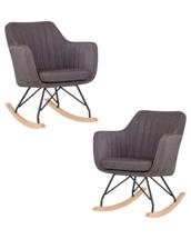 Кресло-качалка DOBRIN Набор 2 шт Кресло-качалка DOBRIN KIARA, серая ткань (LAR-106D-26) арт. LM-3257R-N_MTR_TT-LAR-106D-26