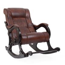 Кресло-качалка ЭкоДизайн Кресло-качалка с подножкой 77, обивка Antik crocodile, каркас венге арт. ZN-161118