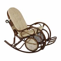 Кресло-качалка ЭкоДизайн Кресло-качалка с подножкой, 05/10 Б (подушка рогожка) арт. ZN-161176