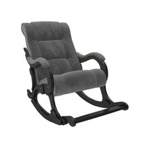 Кресло-качалка ЭкоДизайн Кресло-качалка с подножкой 77, обивка Verona Antrazite Grey, каркас венге арт. ZN-160959