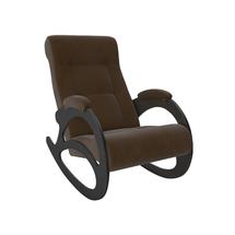 Кресло-качалка ЭкоДизайн Кресло-качалка 4, обивка Verona Brown, каркас венге без лозы арт. ZN-161030