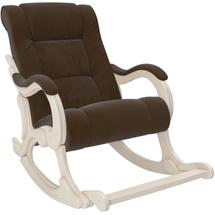 Кресло-качалка ЭкоДизайн Кресло-качалка с подножкой 77, обивка Verona Brown, каркас дуб шампань арт. ZN-161036