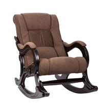 Кресло-качалка ЭкоДизайн Кресло-качалка с подножкой 77, обивка Verona Brown, каркас венге арт. ZN-161037