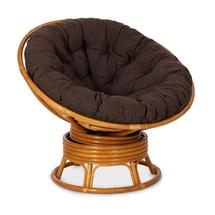 Кресло-качалка ЭкоДизайн Кресло механическое PAPASAN, 23/01В К (подушка ткань триплированная С26 цвет коричневый) арт. ZN-161038