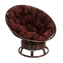 Кресло-качалка ЭкоДизайн Кресло механическое PAPASAN (подушка твил, коричневого цвета) арт. ZN-161048