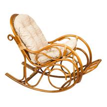 Кресло-качалка ЭкоДизайн Кресло-качалка с подножкой, 05/11 К (подушка рогожка) арт. ZN-161049