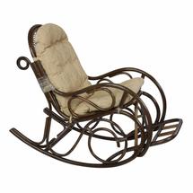 Кресло-качалка ЭкоДизайн Кресло-качалка с подножкой, 05/11 Б (подушка рогожка) арт. ZN-161050