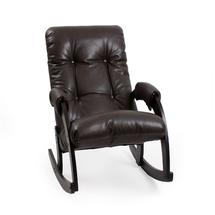 Кресло-качалка ЭкоДизайн Кресло-качалка 67, обивка Vegas Lite Amber, каркас венге арт. ZN-161073