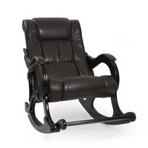 Кресло-качалка ЭкоДизайн Кресло-качалка с подножкой 77, обивка Oregon perlamytr 120, каркас венге арт. ZN-161091