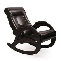 Кресло-качалка ЭкоДизайн Кресло-качалка 4, обивка Oregon perlamutr 120, каркас венге без лозы арт. ZN-161093