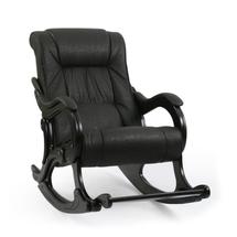 Кресло-качалка ЭкоДизайн Кресло-качалка с подножкой 77, обивка Dundi 108, каркас венге арт. ZN-161103